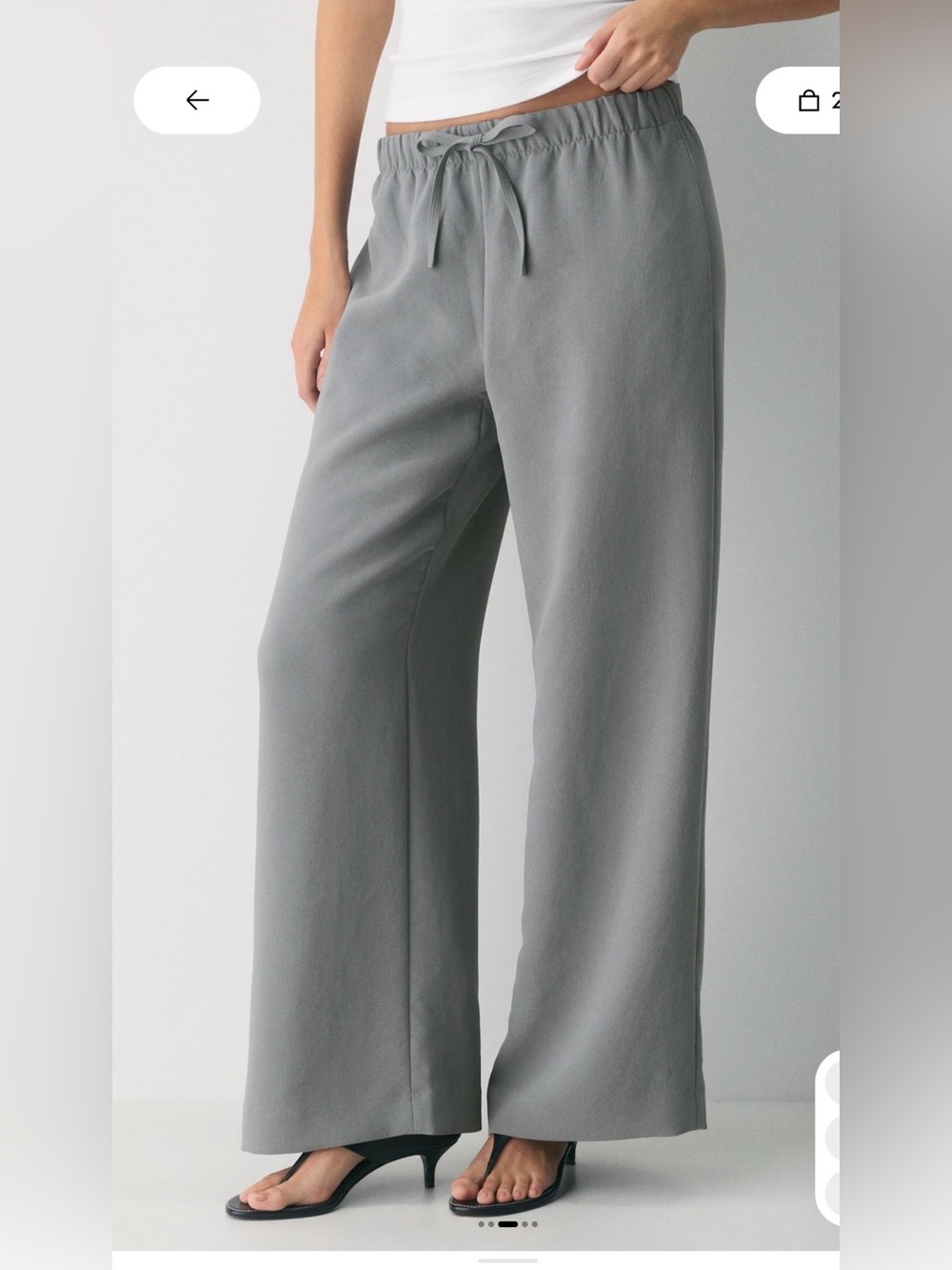 Aritzia The Lodge Pant - Crepette (Riverstone Grey) (M)